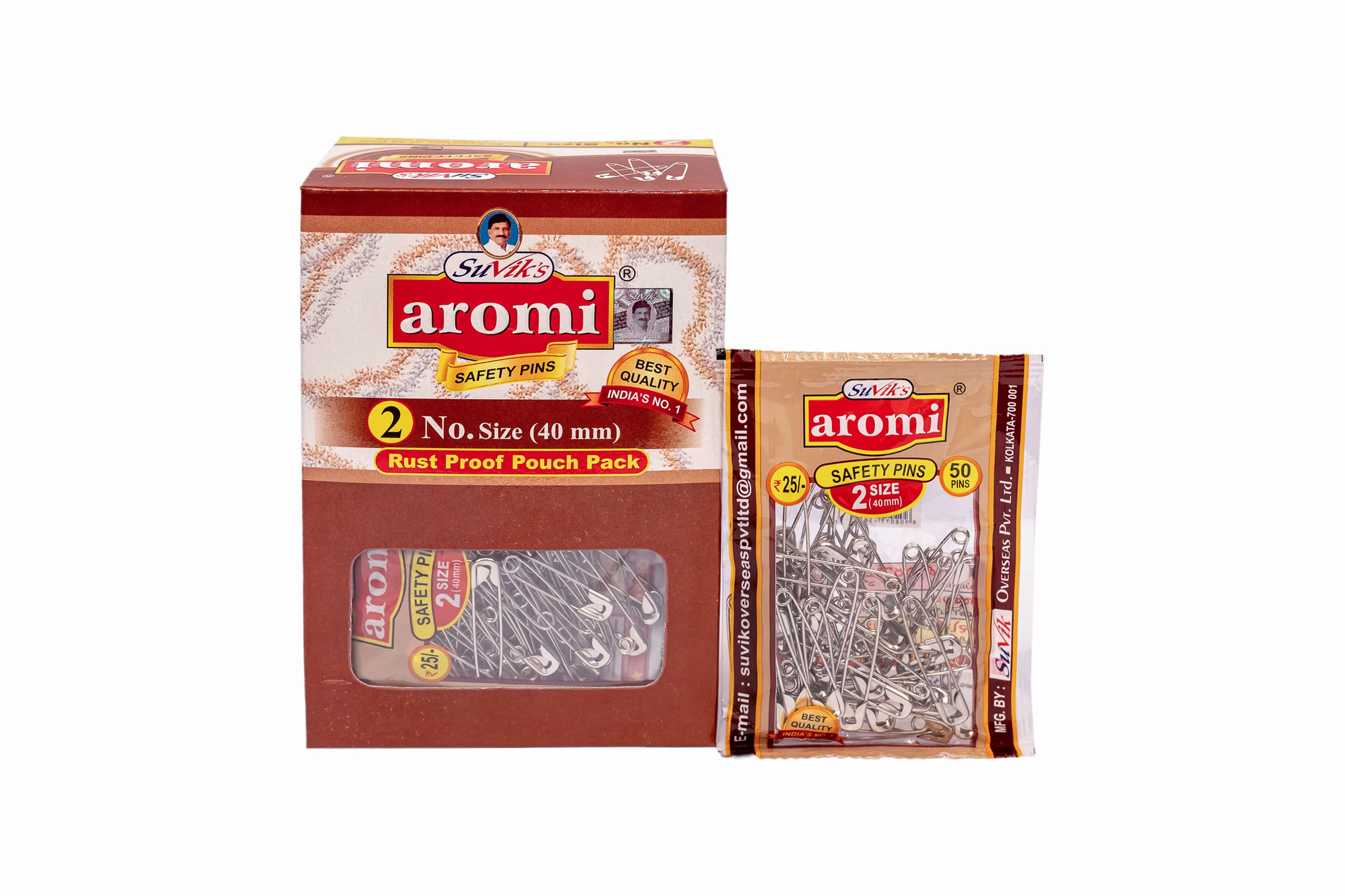 AROMI Safety Pins Size 2 (20 Pouch)